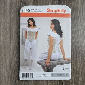 NEW Simplicity 2890 Misses' Drawers, Chemise, and Corset Pattern (Size KK)
